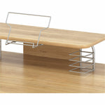 Lorell Computer Desk with Upper Shelf Keyboard Tray Maple Steel Frame (LLR - LLR14337) - SchoolOutlet