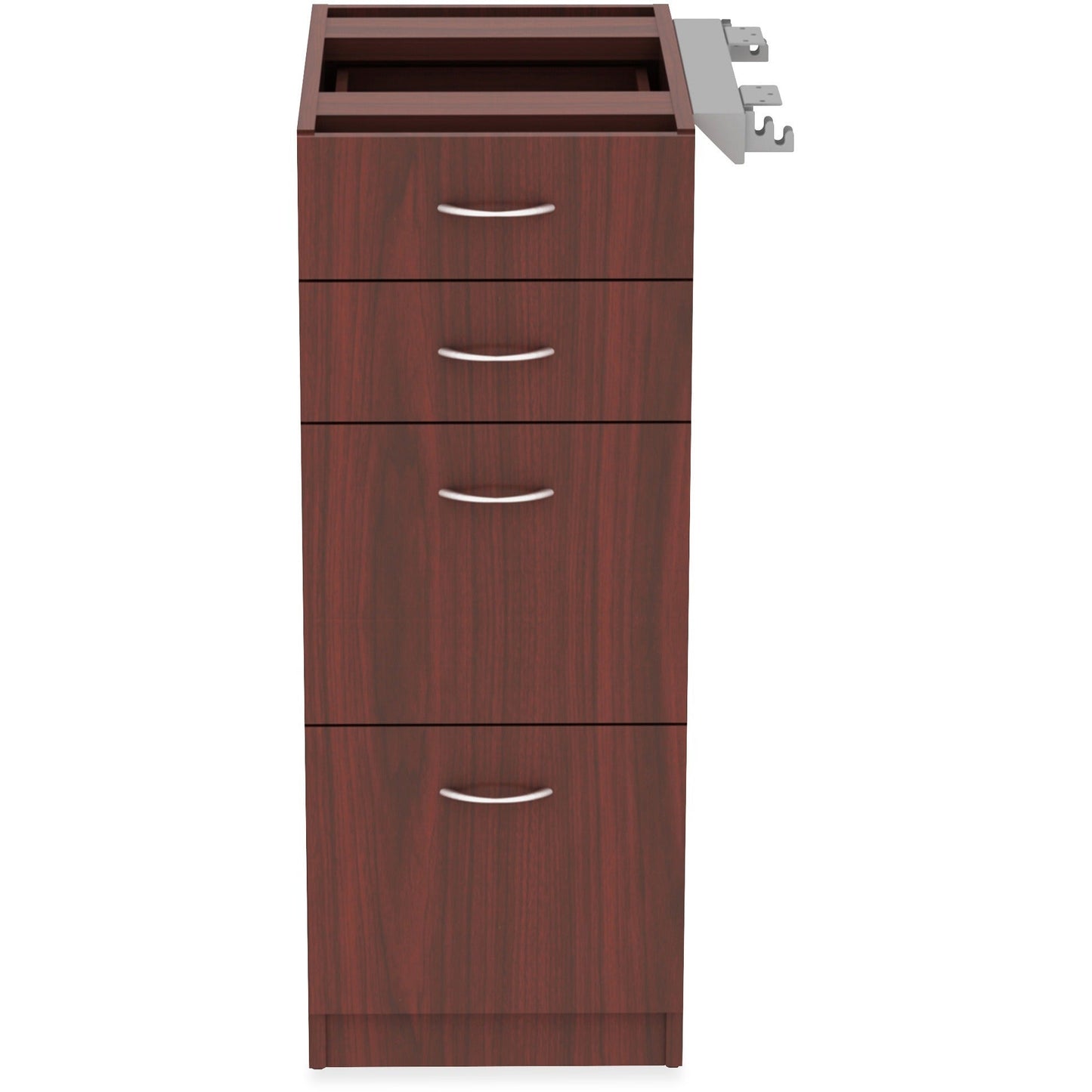 Lorell Relevance Series 4 - Drawer File Cabinet Mahogany Laminate 2 Box 2 File Drawers Durable Metal Frame (LLR - LLR1621X) - SchoolOutlet