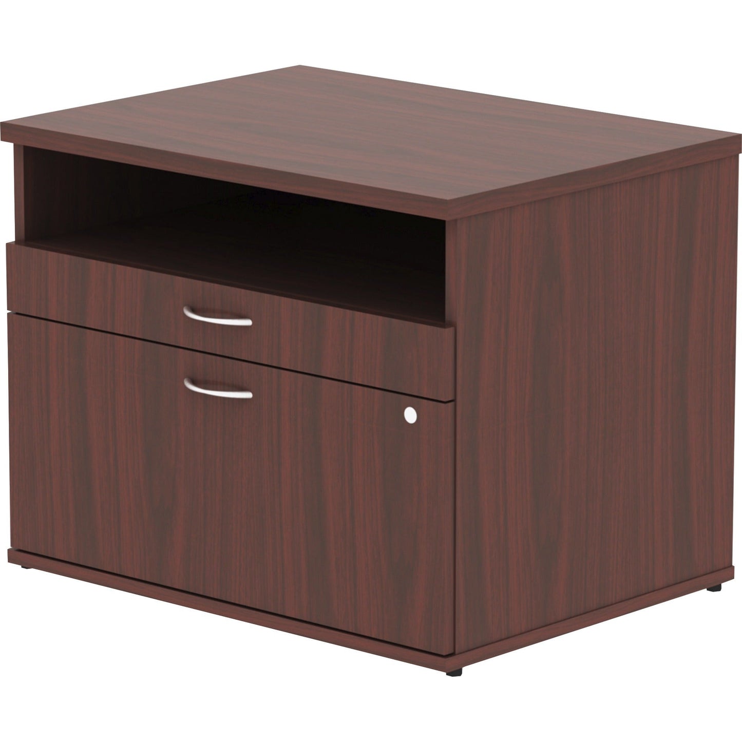 Lorell Relevance Series Executive File Credenza 29.5"W x 22"D x 23.1"H with Open Shelf (LLR - LLR162XX) - SchoolOutlet