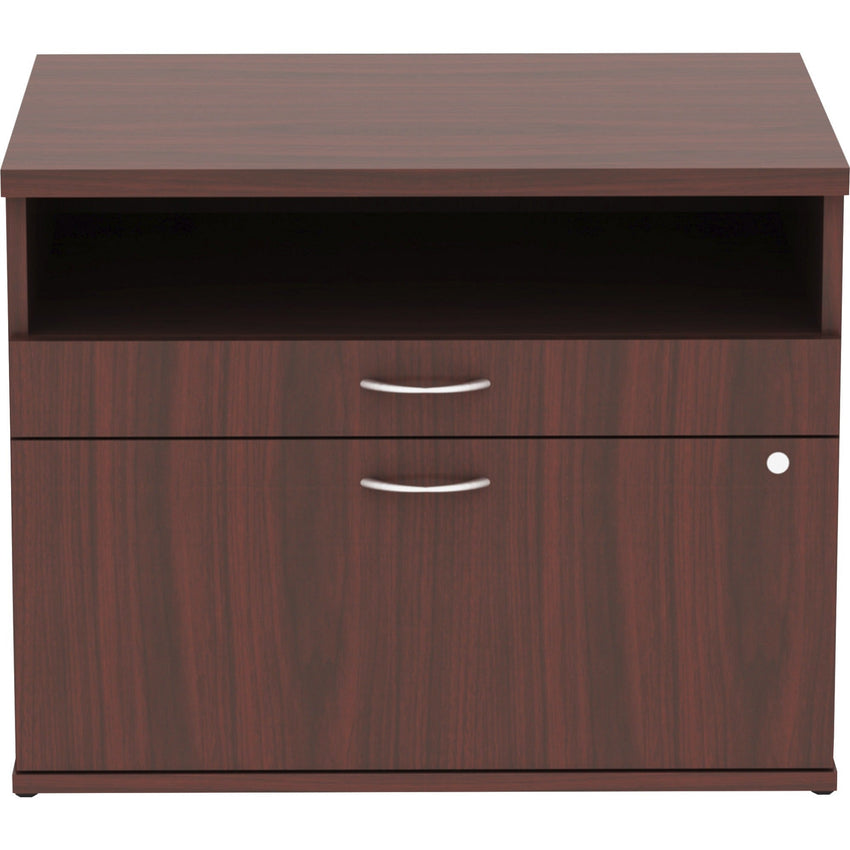 Lorell Relevance Series Executive File Credenza 29.5"W x 22"D x 23.1"H with Open Shelf (LLR - LLR162XX) - SchoolOutlet