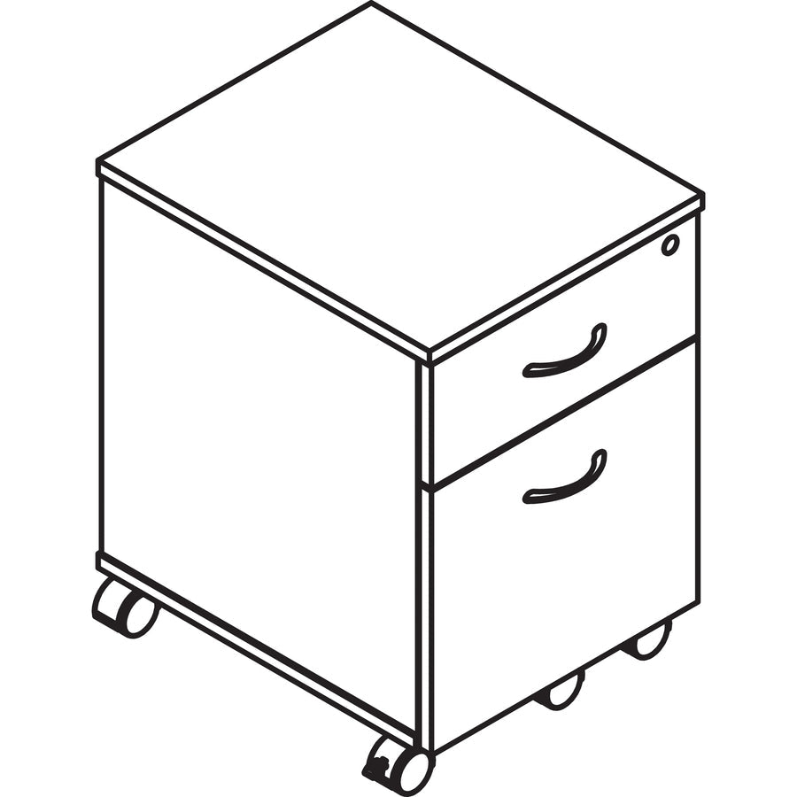 Lorell Relevance Series Mobile Box/File Pedestal 15.7"W x 19.9"D x 22.9"H (LLR - REL - FC158 - 2D) - SchoolOutlet