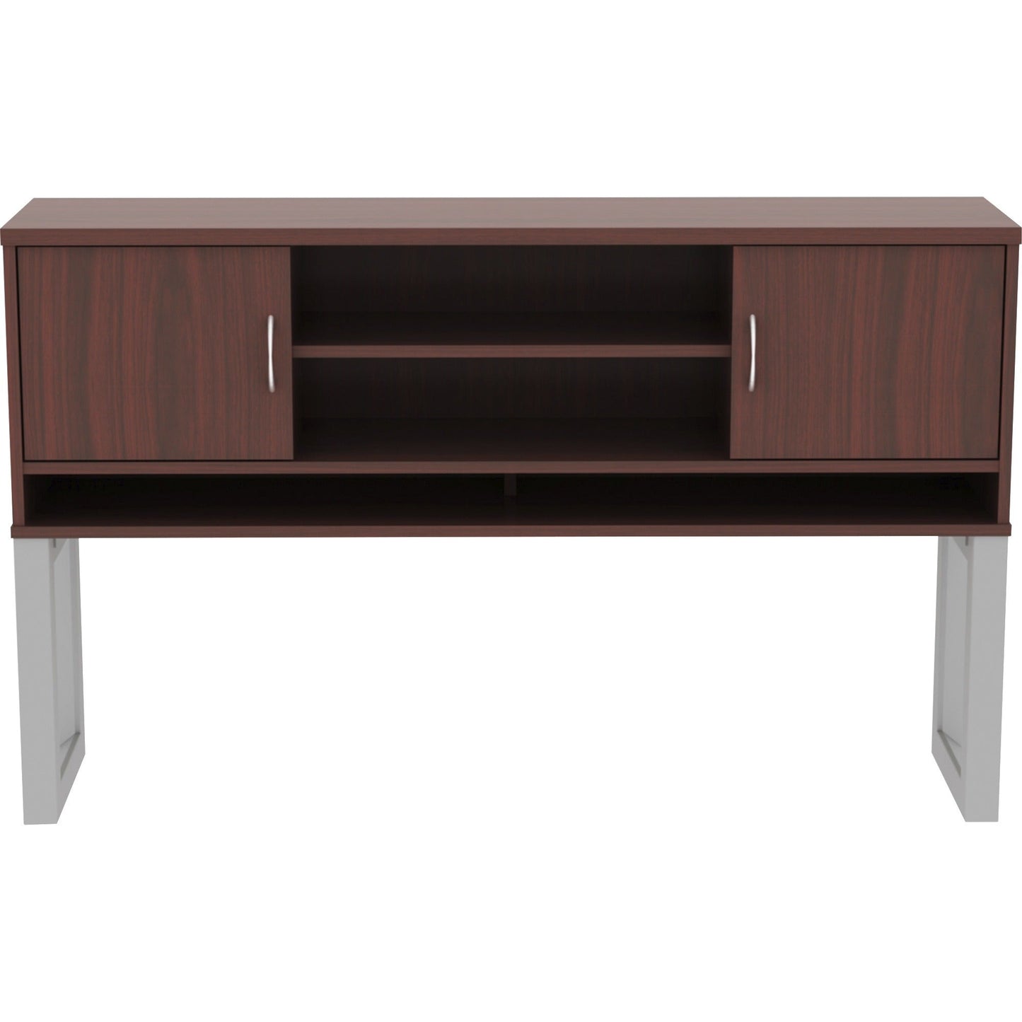 Lorell Relevance Series Freestanding Hutch with 3 Open Shelves and Metal Leg Frame 59"W x 15"D x 36"H (LLR - LLR162XX59) - SchoolOutlet