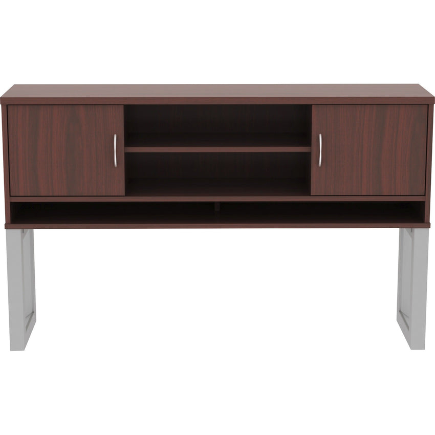 Lorell Relevance Series Freestanding Hutch with 3 Open Shelves and Metal Leg Frame 59"W x 15"D x 36"H (LLR - LLR162XX59) - SchoolOutlet