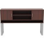 Lorell Relevance Series Freestanding Hutch with 3 Open Shelves and Metal Leg Frame 59