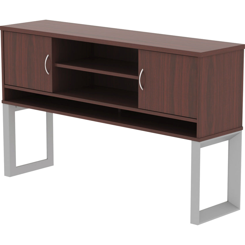 Lorell Relevance Series Freestanding Hutch with 3 Open Shelves and Metal Leg Frame 59"W x 15"D x 36"H (LLR - LLR162XX59) - SchoolOutlet