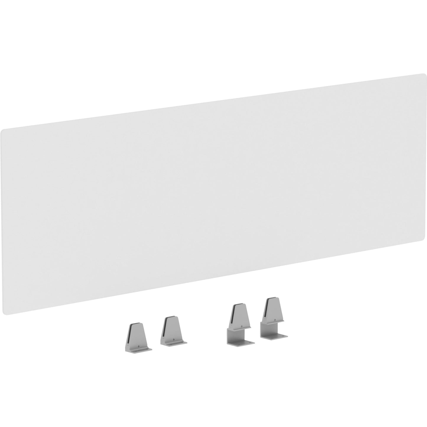 Lorell Relevance Series Clear Acrylic Modesty/Privacy Panel 49.2"W x 15.7"H (LLR - LLR16220) - SchoolOutlet