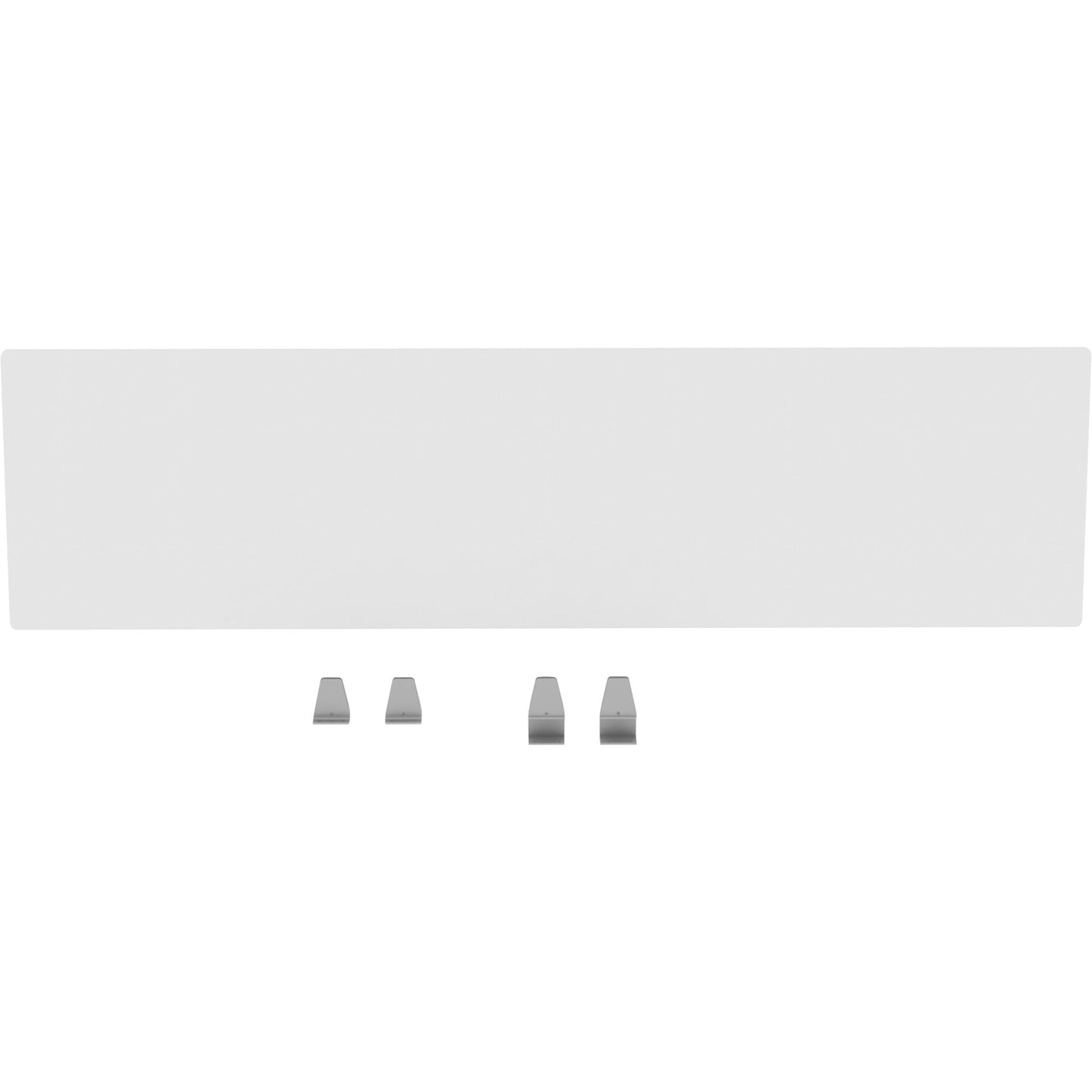 Lorell Relevance Series Clear Acrylic Modesty/Privacy Panel 59"W x 15.7"H (LLR - LLR16221) - SchoolOutlet