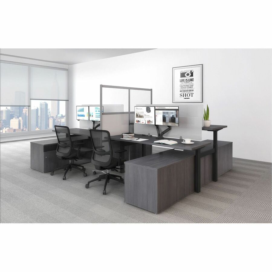Lorell Relevance Series Clear Acrylic Modesty/Privacy Panel 59"W x 15.7"H (LLR - LLR16221) - SchoolOutlet