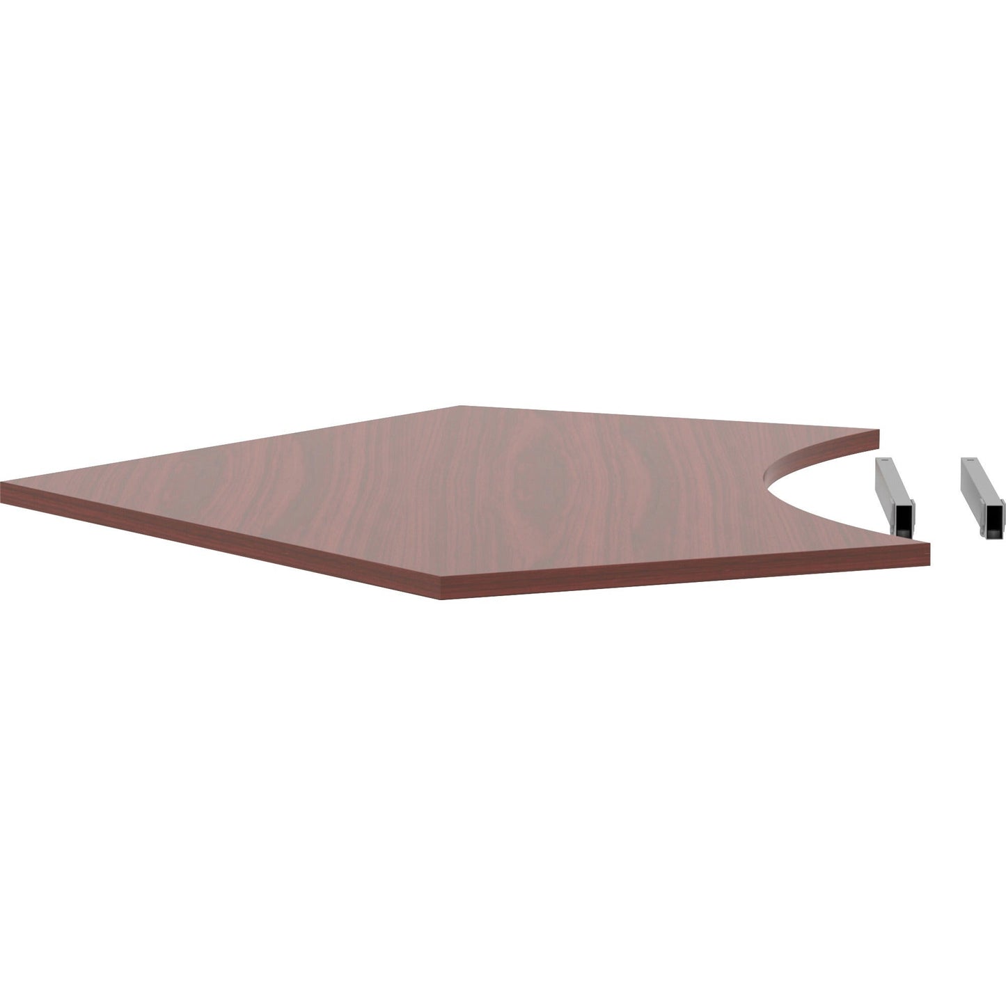 Lorell Relevance Series 120 - Degree Curve Worksurface 34.13"W x 47.25"L x 1"Thick (LLR - LLR1624X4725) - SchoolOutlet