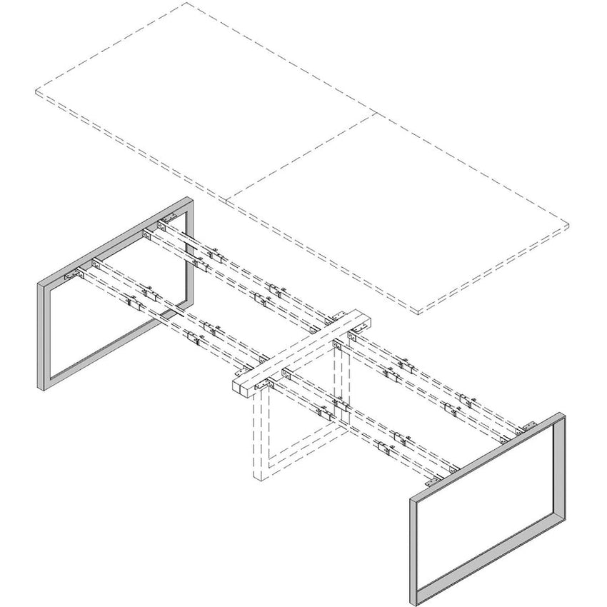 Lorell Relevance Series Wide Side Leg for 120 Workstations and Conference Tables (LLR - LLR16251) - SchoolOutlet