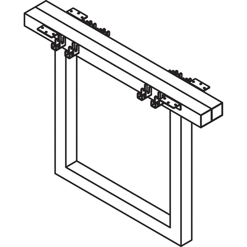 Lorell Relevance Series Middle Unite Leg 28.5"H x 38.6"W x 6.3"D (LLR - LLR16252) - SchoolOutlet