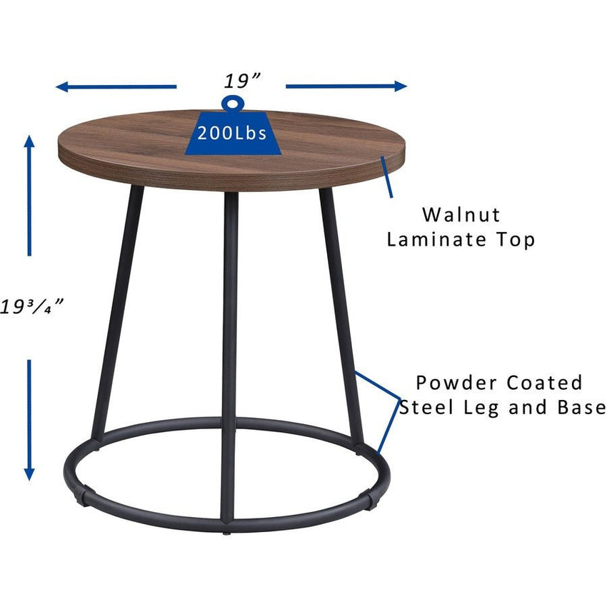 Lorell Accession End Table 19"Dia x 19.75"H (LLR - LLR1626X) - SchoolOutlet
