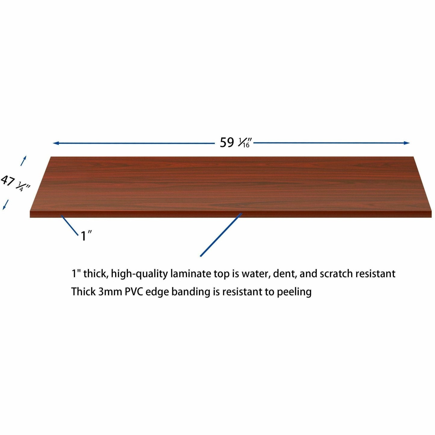 Lorell Essentials Modular Rectangular Conference Table Top 59"W x 47"D (LLR - LLR1632X) - SchoolOutlet