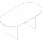 Lorell Essentials Oval Conference Table Espresso 72