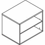 Lorell Essentials Series Wall - Mount Storage Hutch Espresso Laminate 36