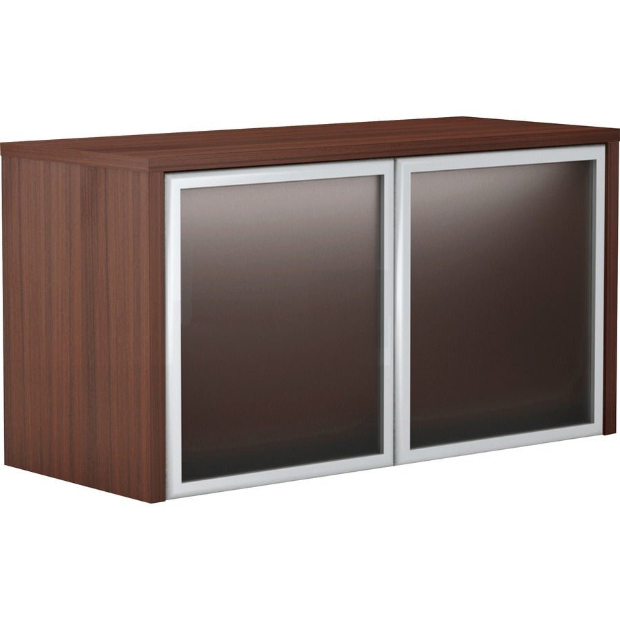 Lorell Essentials Series Wall - Mount Storage Hutch Espresso Laminate 36"W x 15"D x 17"H (LLR - LLR18240) - SchoolOutlet
