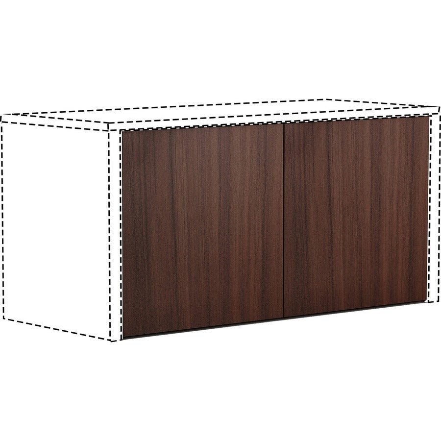 Lorell Essentials Series Wall - Mount Hutch Door Kit Espresso Wood Hinged Doors (LLR - LLR18242) - SchoolOutlet