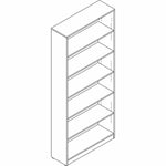 Lorell 6 - Shelf Laminate Bookcase 36