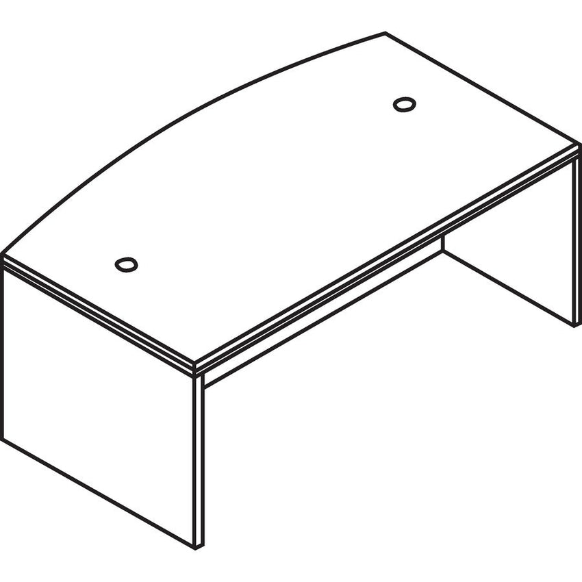 Lorell Essentials Series 72"W x 41.4"D x 29.5"H Bowfront Desk Shell, 1" Thick (LLR - ESS - BFD72) - SchoolOutlet