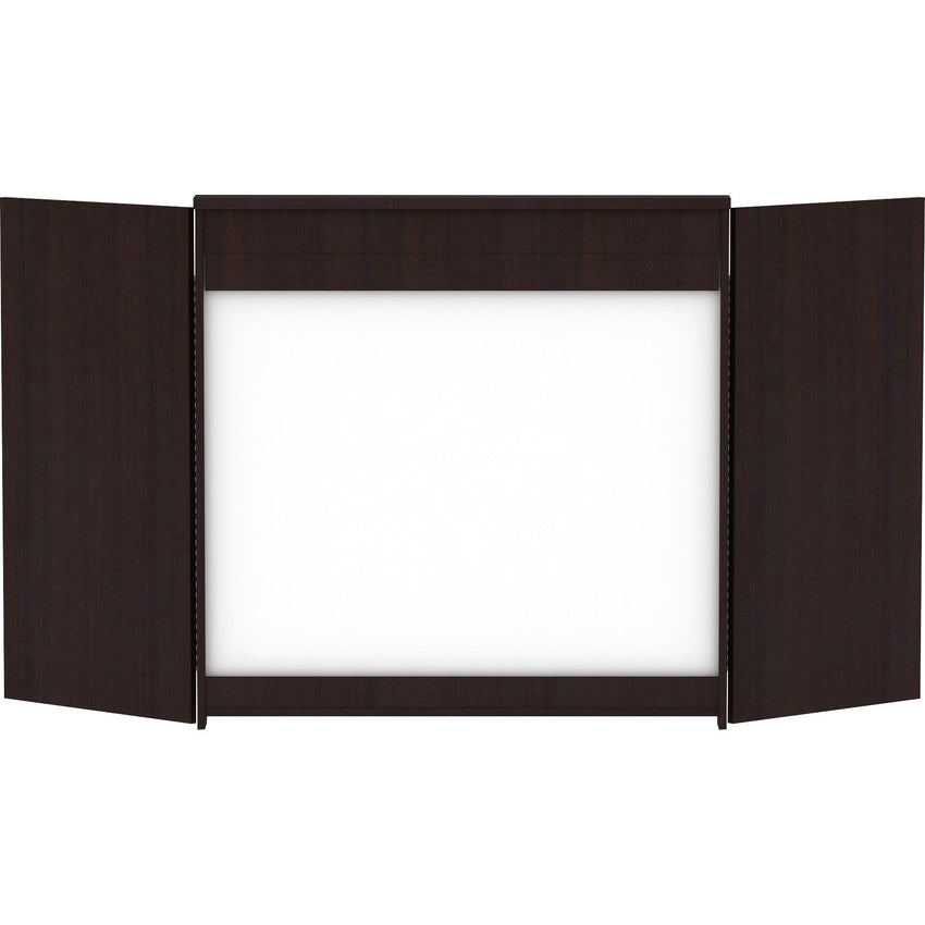 Lorell Dry - Erase Whiteboard Presentation Cabinet Hinged Doors 47.3" x 47.3" (LLR - LLR18275) - SchoolOutlet