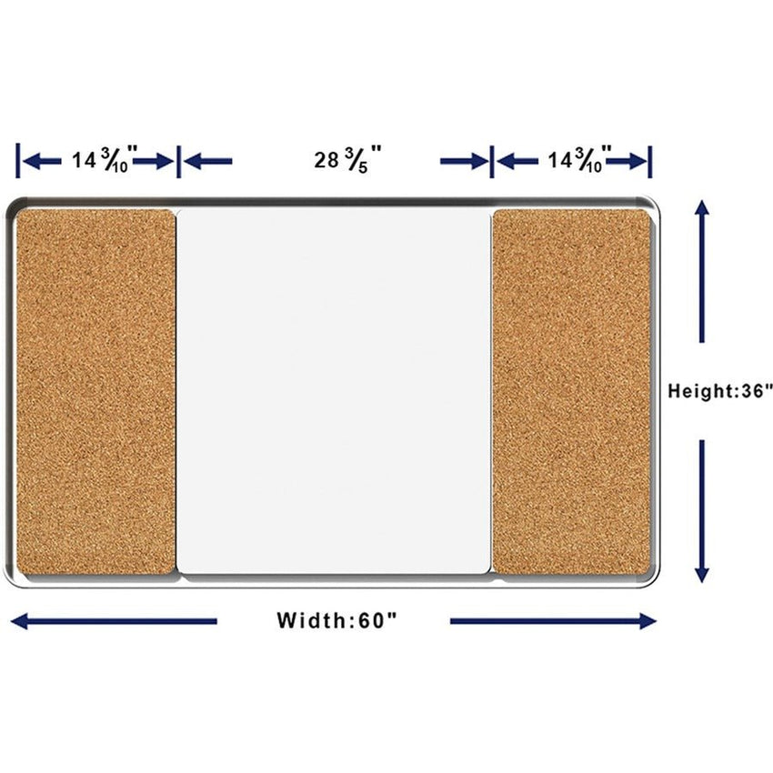 Lorell DIY Whiteboard Mounting Frame 36"H x 60"W Silver Aluminum (LLR - LLR18321) - SchoolOutlet