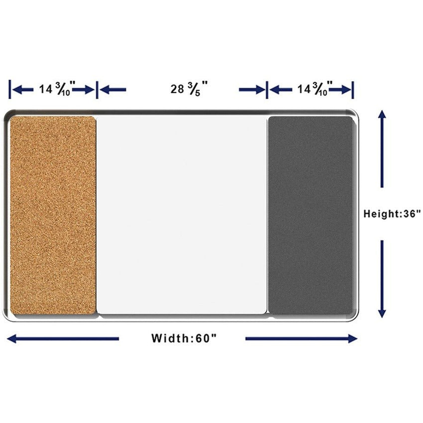 Lorell DIY Whiteboard Mounting Frame 36"H x 60"W Silver Aluminum (LLR - LLR18321) - SchoolOutlet