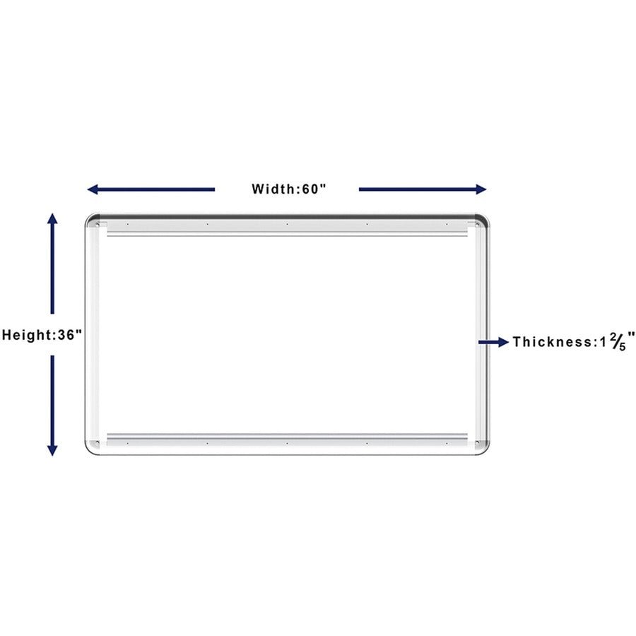 Lorell DIY Whiteboard Mounting Frame 36"H x 72"W Silver Aluminum (LLR - LLR18322) - SchoolOutlet