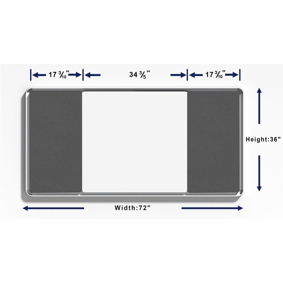 Lorell DIY Whiteboard Mounting Frame 36"H x 72"W Silver Aluminum (LLR - LLR18322) - SchoolOutlet