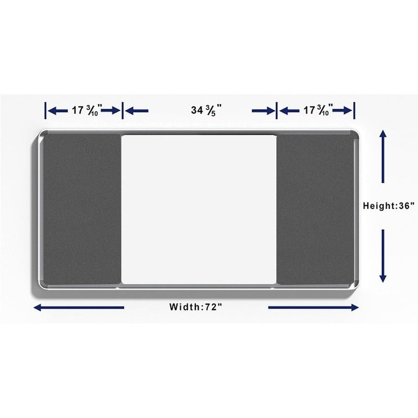 Lorell DIY Whiteboard Mounting Frame 36"H x 72"W Silver Aluminum (LLR - LLR18322) - SchoolOutlet