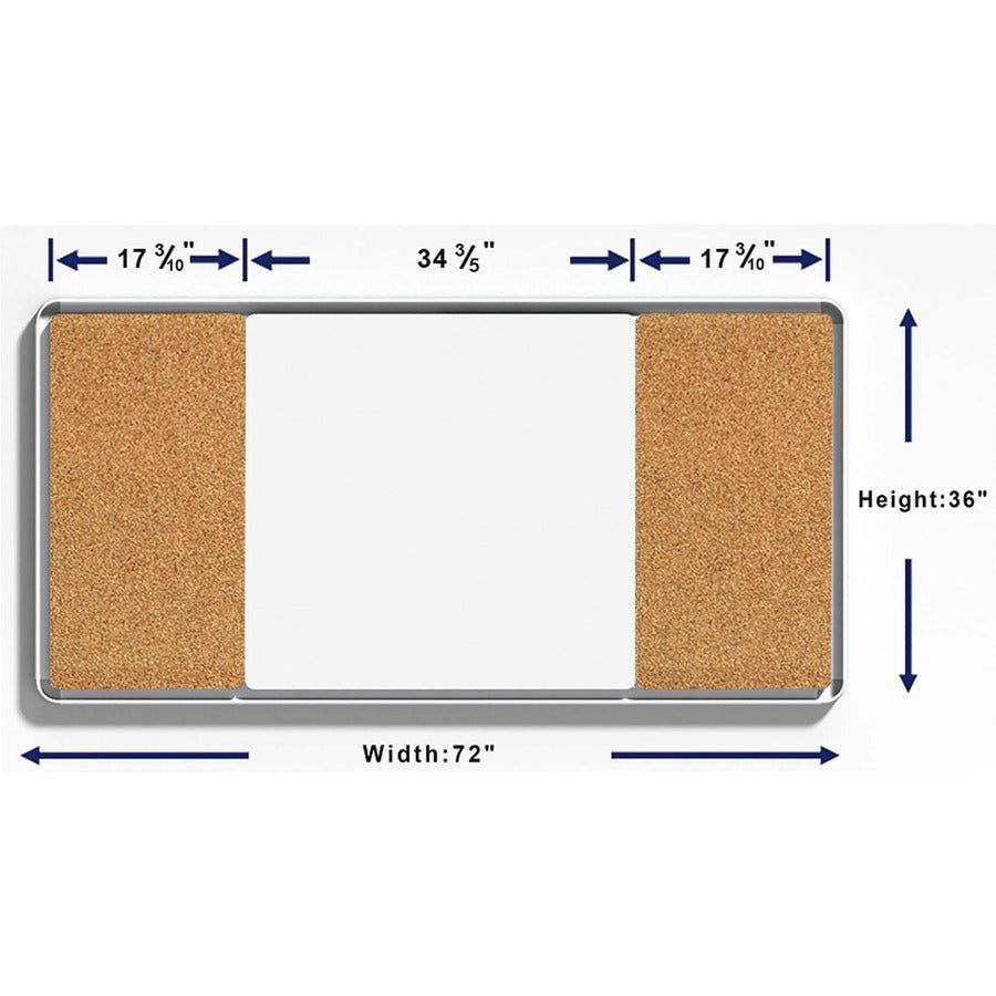 Lorell DIY Whiteboard Mounting Frame 36"H x 72"W Silver Aluminum (LLR - LLR18322) - SchoolOutlet