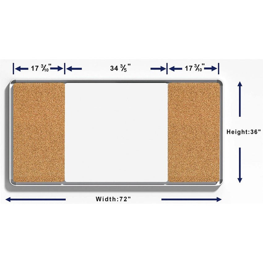 Lorell DIY Whiteboard Mounting Frame 36"H x 72"W Silver Aluminum (LLR - LLR18322) - SchoolOutlet
