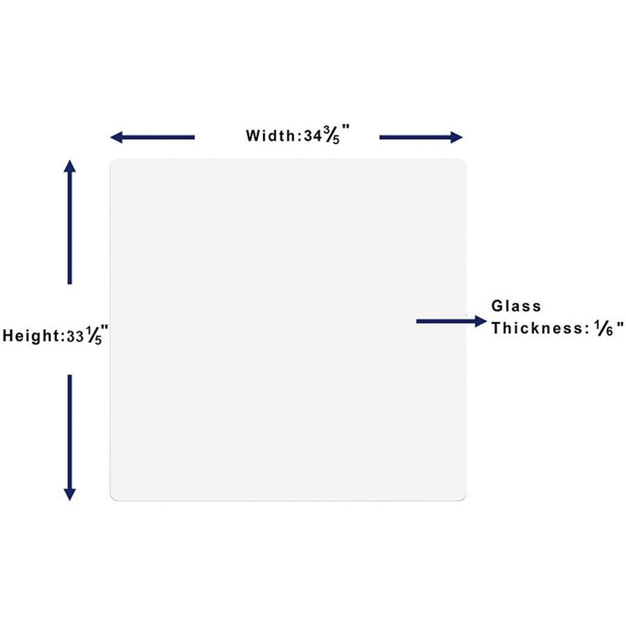 Lorell DIY Frameless Magnetic Dry - Erase Glass Board for Modular Aluminum Frame Systems 36"W x 36"H (LLR - LLR18324) - SchoolOutlet