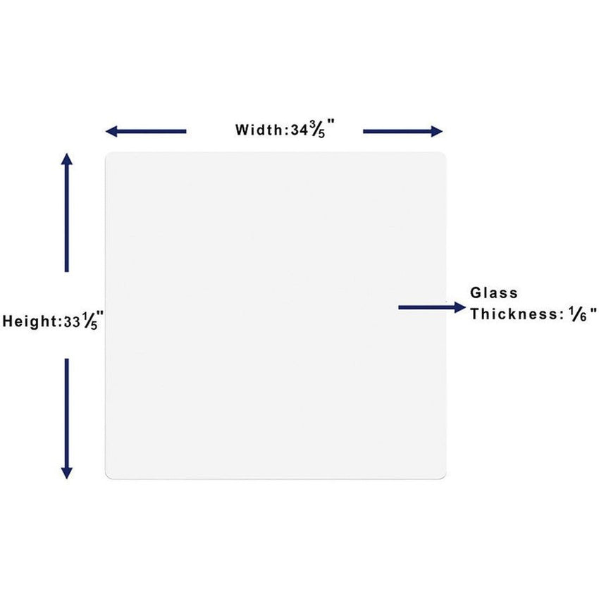 Lorell DIY Frameless Magnetic Dry - Erase Glass Board for Modular Aluminum Frame Systems 36"W x 36"H (LLR - LLR18324) - SchoolOutlet