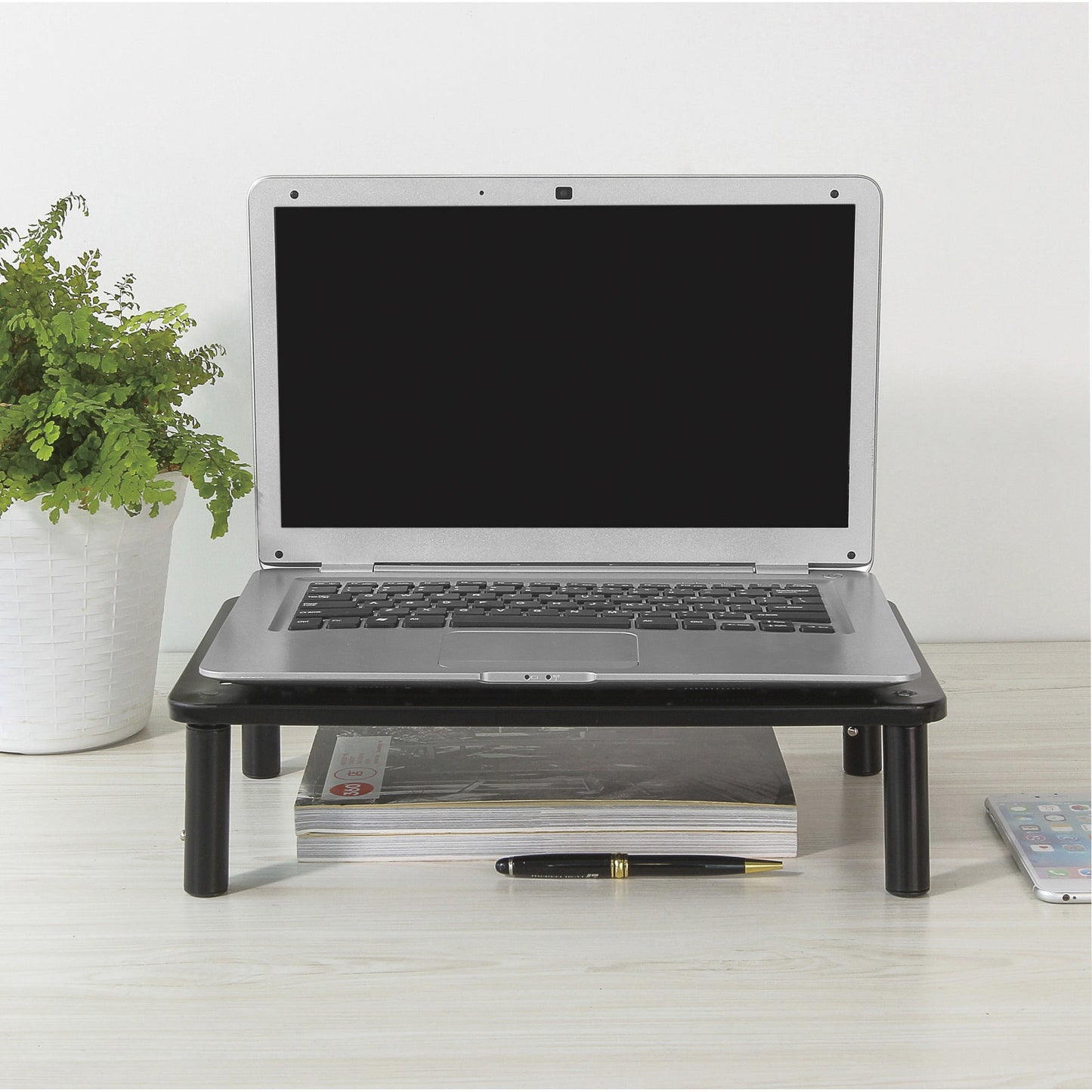 Lorell Height - Adjustable Device Stand 5.5"H x 9.25"W x 14.5"D Black (LLR - LLR18329) - SchoolOutlet