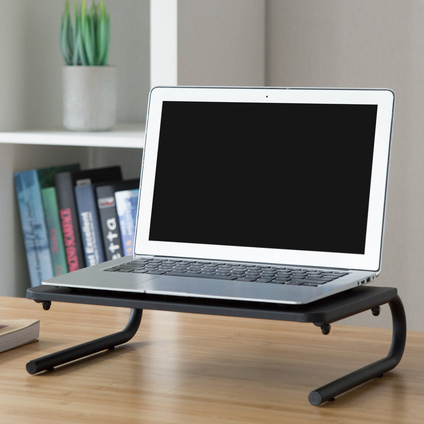 Lorell Monitor/Laptop Stand 5.5"H x 14.5"D Black (LLR - LLR18330) - SchoolOutlet