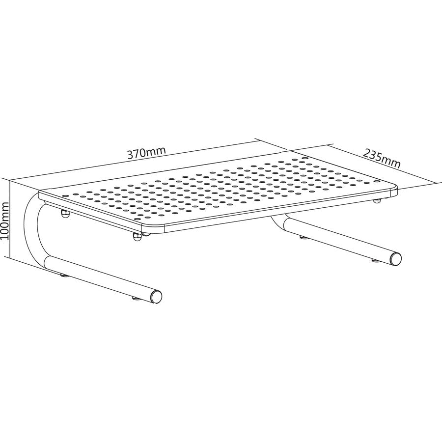 Lorell Monitor/Laptop Stand 5.5"H x 14.5"D Black (LLR - LLR18330) - SchoolOutlet