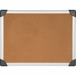 Lorell Master - Level Architectural Aluminum Frame Resilient Corkboard 36