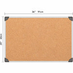 Lorell Master - Level Architectural Aluminum Frame Resilient Corkboard 36