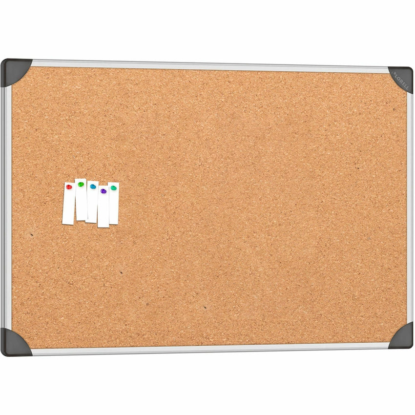 Lorell Master - Level Architectural Aluminum Frame Resilient Corkboard 36"W x 24"H (LLR - LLR19191) - SchoolOutlet