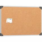Lorell Master - Level Architectural Aluminum Frame Resilient Corkboard 36