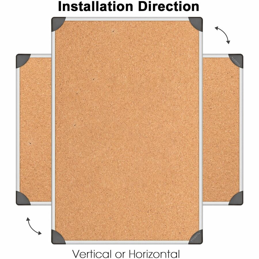 Lorell Master - Level Architectural Aluminum Frame Resilient Corkboard 36"W x 24"H (LLR - LLR19191) - SchoolOutlet