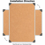 Lorell Master - Level Architectural Aluminum Frame Resilient Corkboard 36