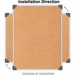 Lorell Master - Level Architectural Aluminum Frame Resilient Corkboard 48