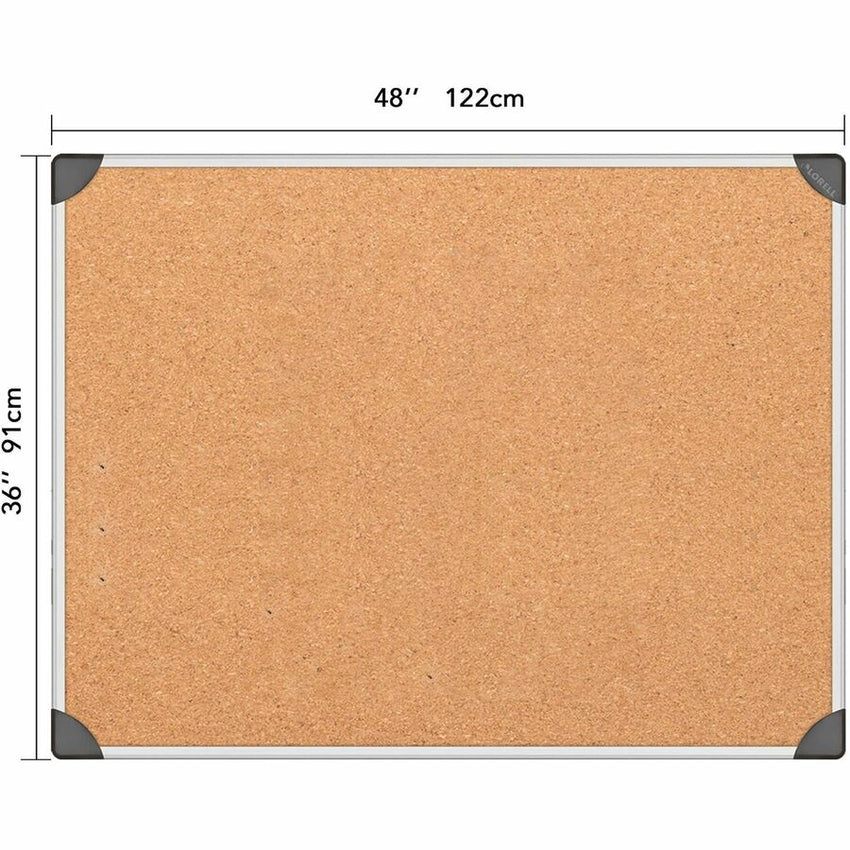 Lorell Master - Level Architectural Aluminum Frame Resilient Corkboard 48"W x 36"H (LLR - LLR19192) - SchoolOutlet