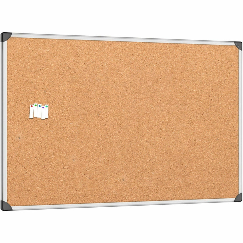 Lorell Master - Level Architectural Aluminum Frame Resilient Corkboard 72"W x 48"H (LLR - LLR19193) - SchoolOutlet