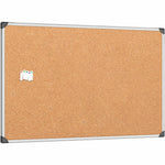 Lorell Master - Level Architectural Aluminum Frame Resilient Corkboard 72