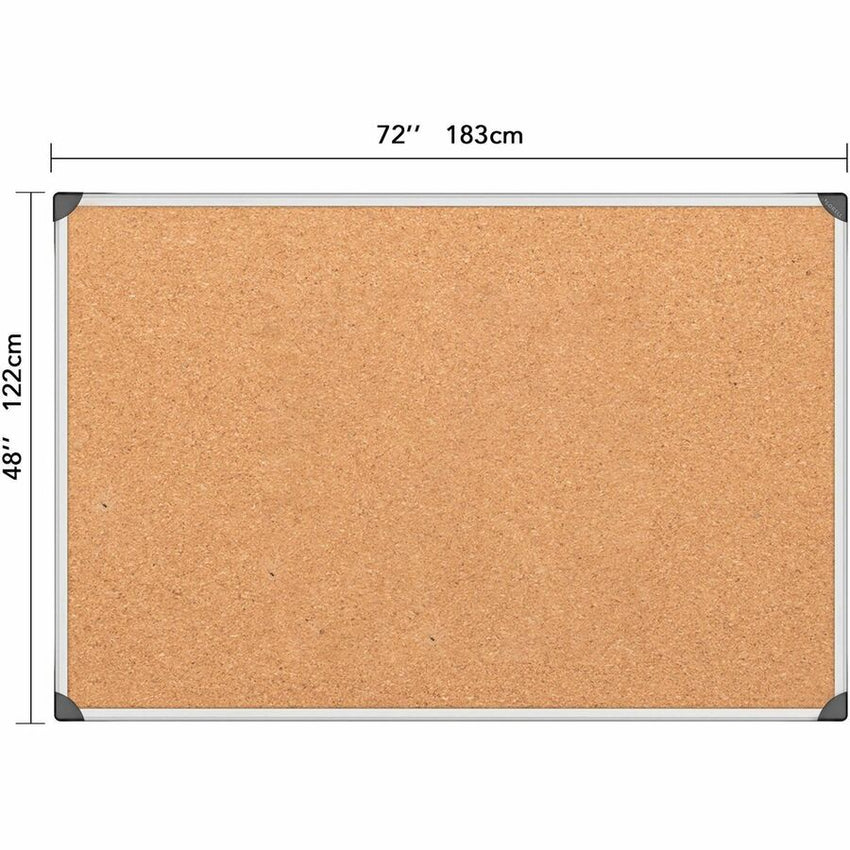 Lorell Master - Level Architectural Aluminum Frame Resilient Corkboard 72"W x 48"H (LLR - LLR19193) - SchoolOutlet