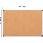 Lorell Master - Level Architectural Aluminum Frame Resilient Corkboard 72