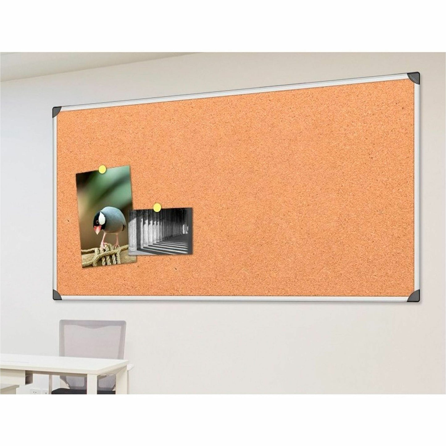 Lorell Master - Level Architectural Aluminum Frame Resilient Corkboard 96"W x 48"H (LLR - LLR19194) - SchoolOutlet