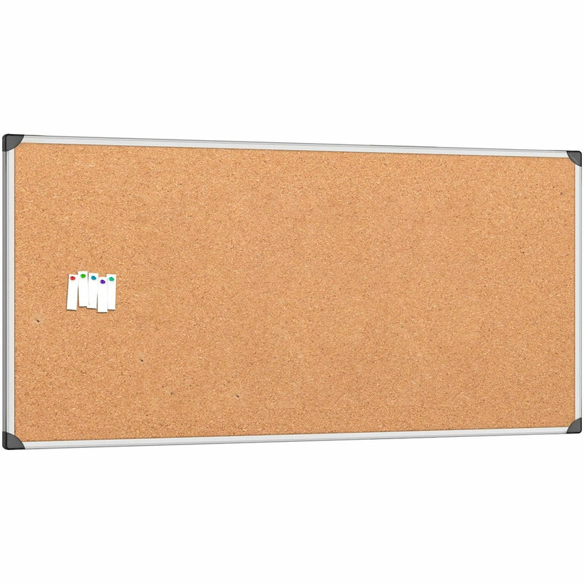 Lorell Master - Level Architectural Aluminum Frame Resilient Corkboard 96"W x 48"H (LLR - LLR19194) - SchoolOutlet